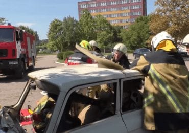 В Ужгороді польські вогнеборці показали майстер-клас (ВІДЕО)