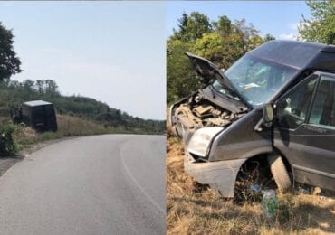 На Виноградівщині водій автобуса перевищив швидкість та не вписався у поворот