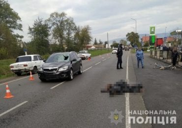 Смертельна ДТП на Закарпатті: на в’їзді в Іршаву автомобіль збив велосипедиста (ФОТО)