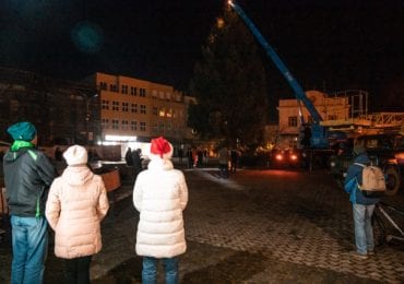 В Ужгороді встановили новорічну ялинку (ФОТО)