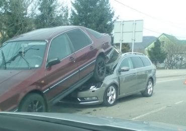 В Хусті очевидці зафіксували велику аварію