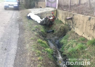 На Мукачівщині 18-річний водій мотоциклу загинув потрапивши в ДТП