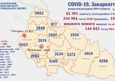 На Закарпатті жодного випадку коронавірусу за добу