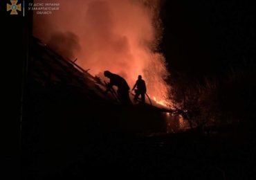 Розбудив гавкіт собак: на Закарпатті 5 годин ліквідовували пожежу (ФОТО)