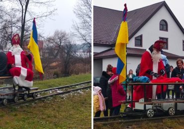 У село Сільце на Закарпатті Миколай приїхав на дрезині