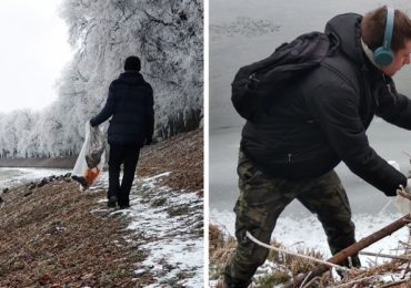 В Ужгороді прибирали від сміття береги річки Уж (ВІДЕО)