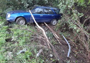 На Ужгородщині нетверезий водій з’їхав у кювет