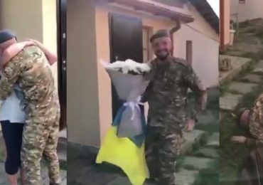 До сліз: у Закрапатській 128-й бригаді показали відео зустрічі військового з матір'ю