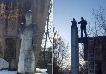 Два пам'ятники радянському солдату та три зірки демонтували в Іршавській громаді на Закарпатті