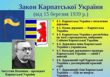 Сьогодні 84-та річниця із дня проголошення незалежності Карпатської України