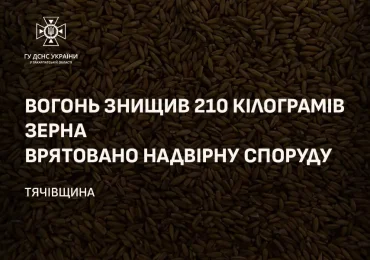 На Тячівщині вогонь знищив 210 кілограм зерна