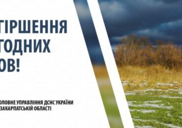 До уваги закарпатців: попередження про небезпечні метеорологічні явища в Україні