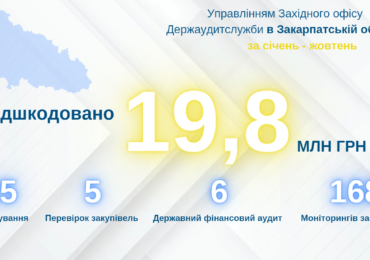 На понад 187 мільйонів гривень фінансових порушень виявили у цьому році закарпатські аудитори