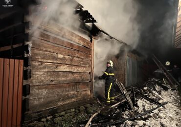 На Закарпатті пожежа в хліві загрожувала двом будинкам