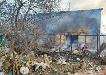 Пожежа на Закарпатті: через сильний вітер розгорілася купа недопалу, яку закарпатець виніс на подвір'я