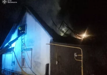 На Тячівщині ліквідували пожежу в будинку, врятувавши при цьому дві споруди