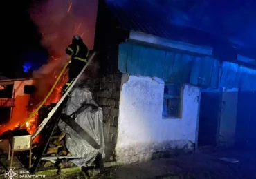 На Тячівщині трапилася пожежа в надвірній соруді