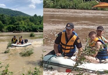 Водолази ДСНС врятували чоловіка, який застряг посеред річки Уж