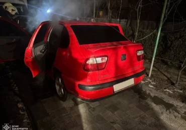 Вогнеборці Хуста ліквідували пожежу в автомобілі