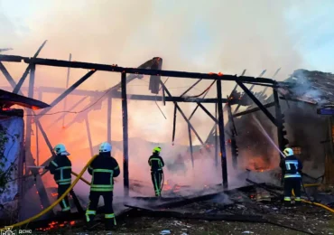 На Хустщині сталася пожежа у хліві