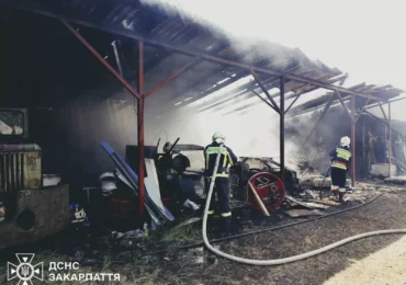 У Перечині горіла надвірна споруда