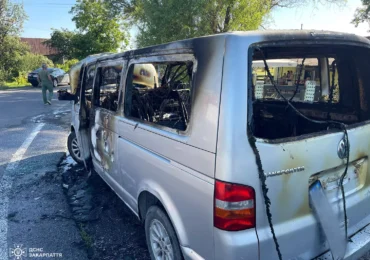 Вогнеборці ліквідували пожежу в автомобілі на трасі Київ–Чоп