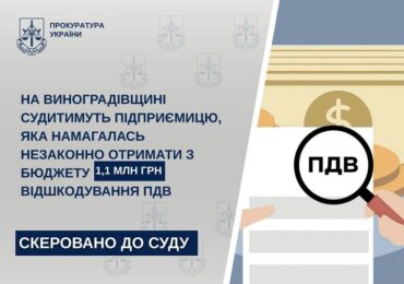 На Виноградівщині підприємиця намагалась незаконно отримати з бюджету 1,1 млн грн відшкодування ПДВ