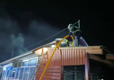 У Виноградові рятувальники ліквідували пожежу в кафе на території ринку