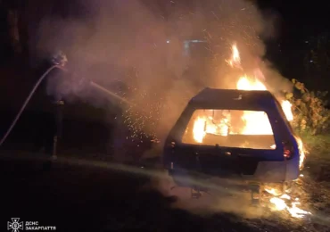 Рятувальники ліквідували пожежу автомобіля у селищі Буштино