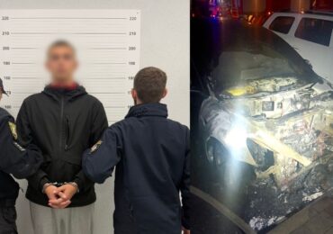 В Ужгороді затримали студента за підпал автомобіля Tesla на замовлення
