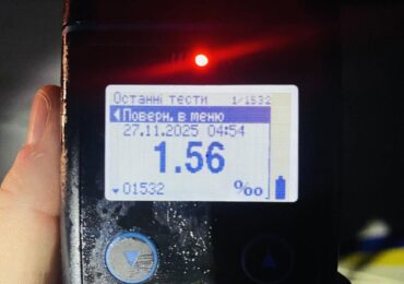 1,56‰ алкоголю та відсутність права керування: в Ужгороді зупинили нетверезого водія