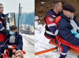 Гірська евакуація на санчатах: на Рахівщині врятували літнього пацієнта