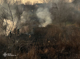 На Закарпатті, попри дощі та зниження температури, продовжуються пожежі сухої трави