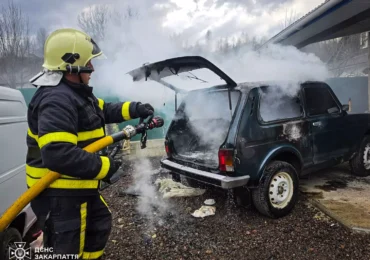 Міжгірські рятувальники ліквідували пожежу легковика