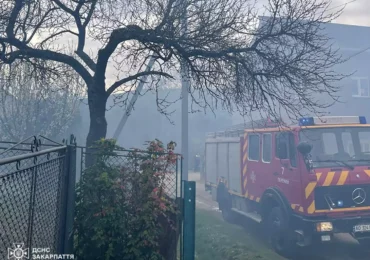 У селі Зарічово вогнеборці ліквідували пожежу у дровітні