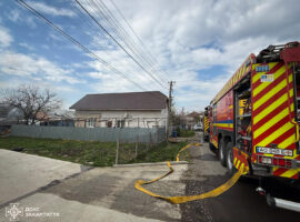 У Мукачівському районі вогнеборці ліквідували пожежі у двох надвірних спорудах