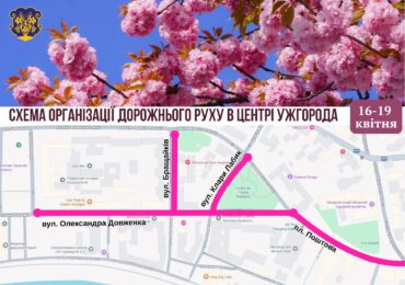 На час фестивалю «Сакура-фест» в Ужгороді обмежать рух на Довженка