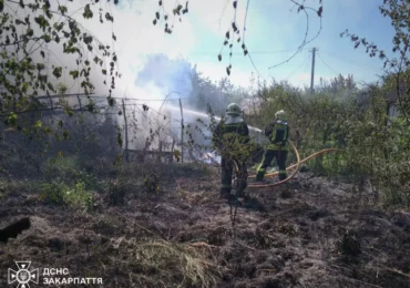 Поблизу Чопа через спалювання сухостою згоріла дачна будівля