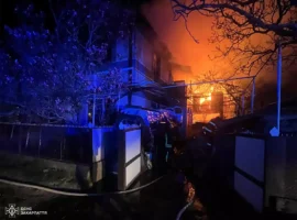 В Ужгороді під час пожежі рятувальники врятували чоловіка з даху