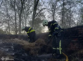 На Хустщині вночі горів хлів: рятувальники врятували житловий будинок