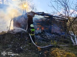 Вогнеборці запобігли знищенню надвірної споруди у селі Стужиця