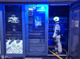 Рятувальники ліквідували загоряння кіоска в Солотвині