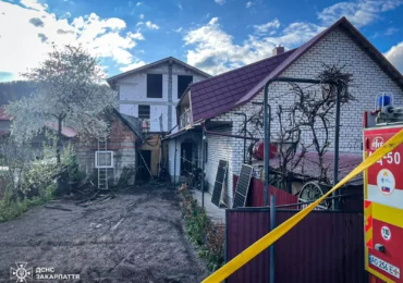 Рятувальники ліквідували пожежу в господарській споруді на Тячівщині