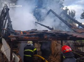 У селі на Іршавщині горіла надвірна споруда: рятувальники запобігли поширенню вогню