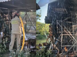 На Ужгородщині вогнеборці ліквідували пожежу в дровітні