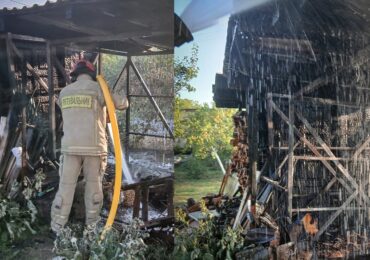 На Ужгородщині вогнеборці ліквідували пожежу в дровітні