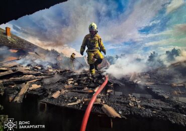 На Берегівщині блискавка, ймовірно, спричинила пожежу в надвірній споруді