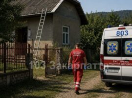 На Виноградівщині чоловік упав із даху та травмував голову