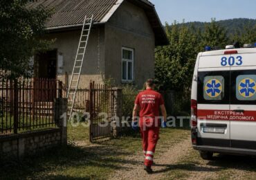 На Виноградівщині чоловік упав із даху та травмував голову