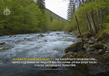 На Закарпатті прокуратура через суд вимагає надати 400 гектарам «Річки Білої Тиси» статус заповідної території